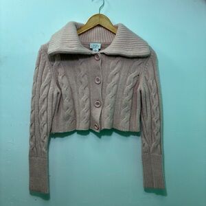 LOFT Women's Blush Cable Knit Cardigan